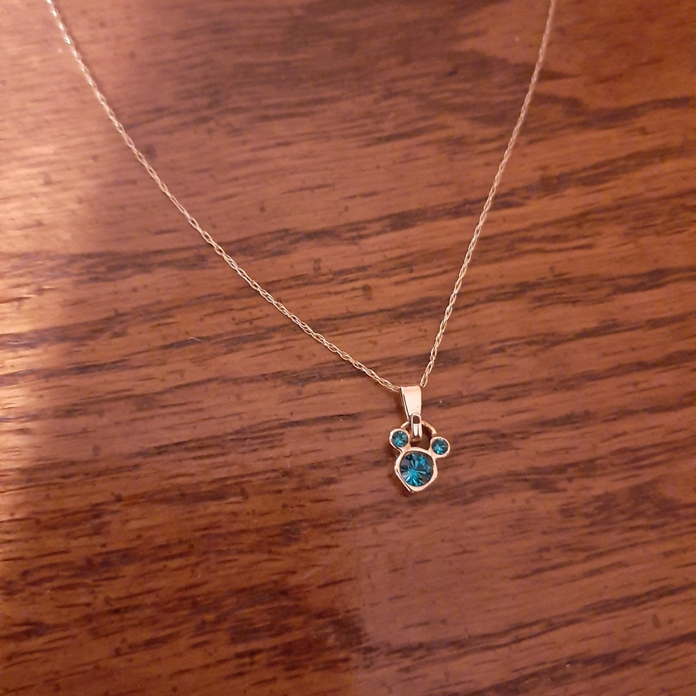 Disney Mickey Mouse May birthstone necklace